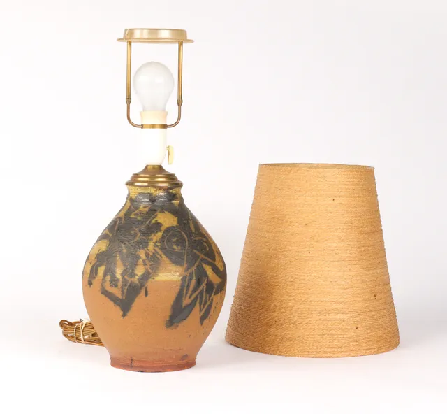 Knud Nielsen. Unique ceramic table lamp, 1967
