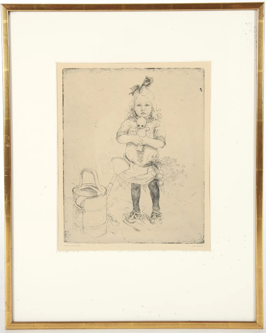 CARL LARSSON. 1853-1919. Etsning, tryck efter, 1900-talets första del. — Engravings & Prints — Auktionsverket Engelholm