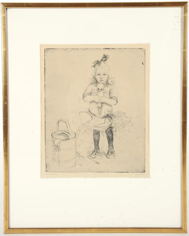 CARL LARSSON. 1853-1919. Etsning, tryck efter, 1900-talets första del.