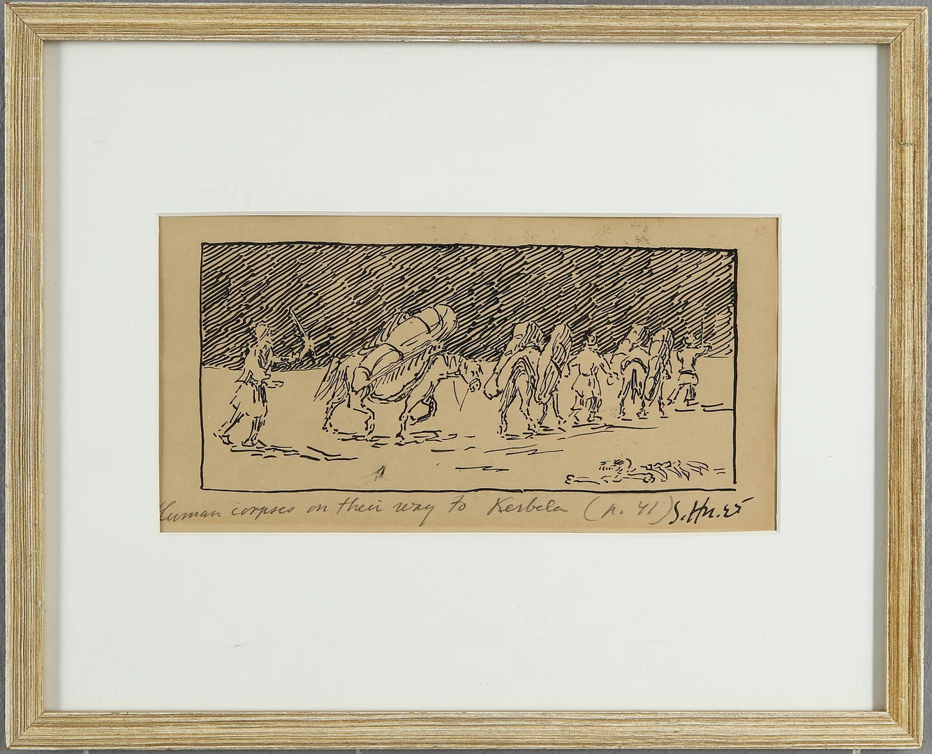 SVEN HEDIN. Tuschteckning, Originalillustration till "My life as an explorer", signerad samt daterad. — Paintings — Auktionshuset Kolonn