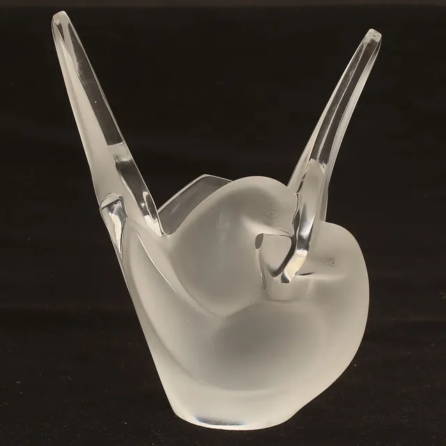 SKULPTUR, glas, signerad Lalique.