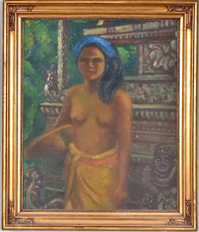 KNUT LUNDSTRÖM. Olja på träpannå.