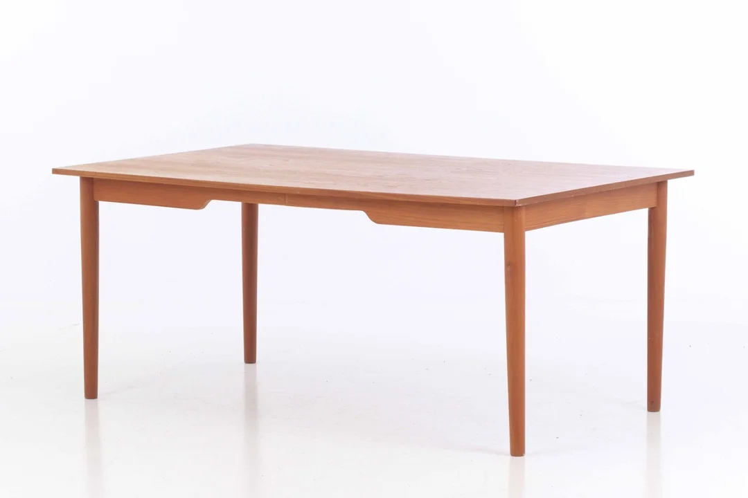 Rectangular teak work table / dining table, 1960s — Furniture/Dining tables, dining room furniture — Lauritz