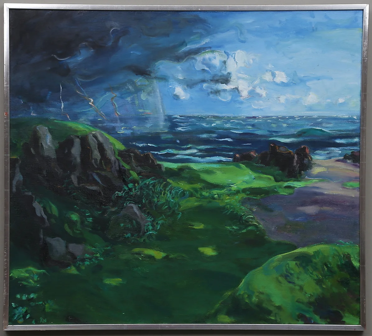 ÅKE NILSSON. Olja på duk, signerad och daterad a tergo 1970-72. — Paintings — Gomér & Andersson Linköping