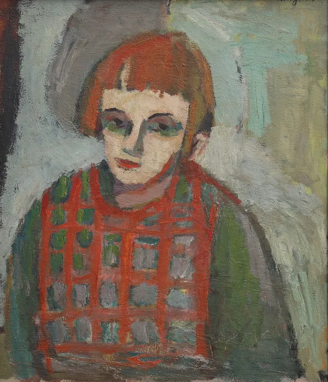 IVAN JORDELL. EN FLICKA, OLJA PÅ DUK, DATERAD 1935.