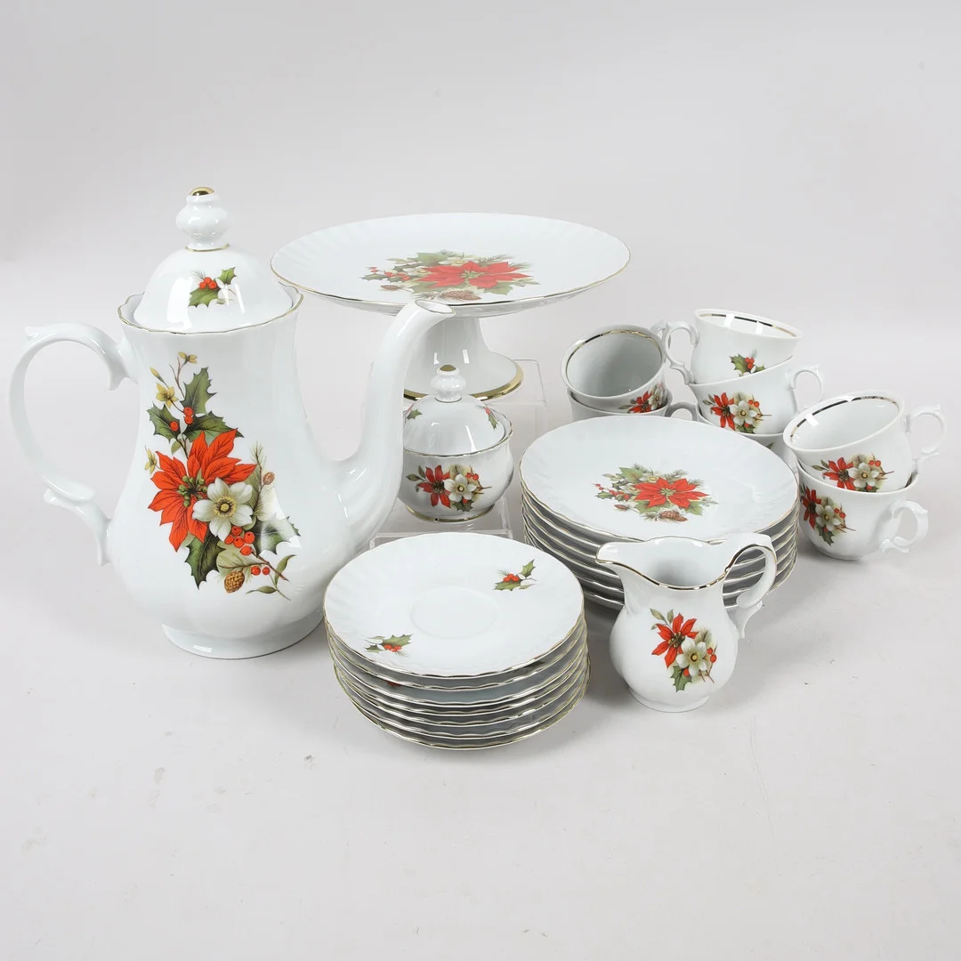 KAFFESERVIS, 24 delar, porslin, Retsch & Co, Wunsiedel, Bayern, Tyskland, 1900-talets senare hälft. — Tableware — Ekenbergs Auktioner