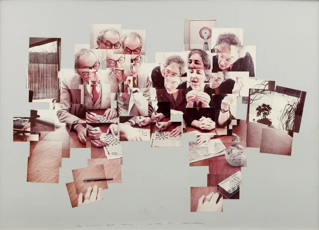 DAVID HOCKNEY. "The Crossword Puzzle, Minneapolis". Fotocollage, no 4. Utförd januari 1983.
