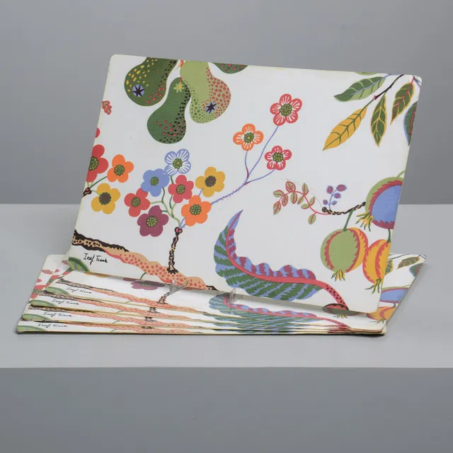 JOSEF FRANK. Underlägg, 5 st, "Vegetable Tree", Firma Svenskt Tenn.