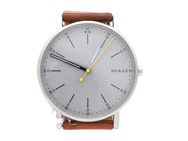 Skagen modell:SKW6373, Ø40mm, srn:111704, quartz, mineral glas, stål på läderband