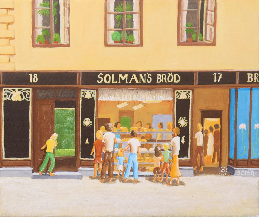 SÖREN BRYNIELSSON. olja på duk, "Frrestelser". — Paintings — Markus Auktioner