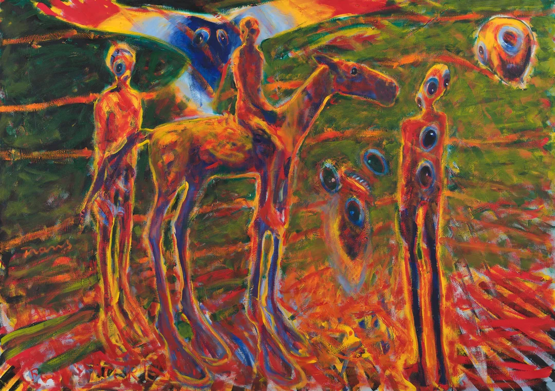 Widerberg, Frans — "Beskyttere" 1993 — Kunst/Maleri — Blomqvist