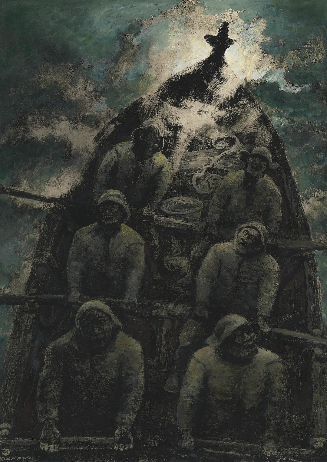 Johnson, Kaare Espolin — "Himmelskipet" — Kunst/Maleri — Blomqvist