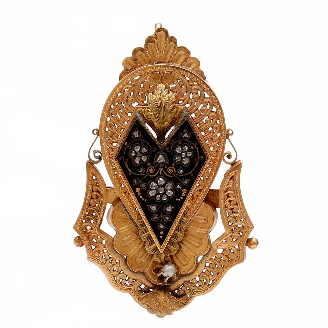 Alphonsine gold brooch-pendant, 19th Century. — Brooches & Pendants — Balclis
