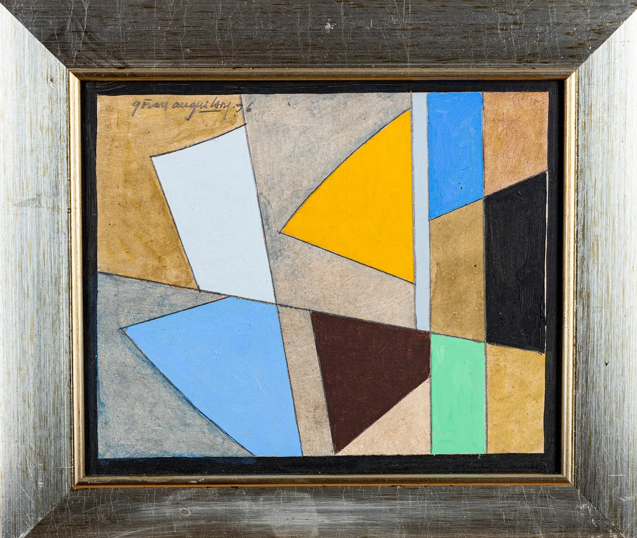 GÖRAN AUGUSTSON. "Komposition på brunt", signerad samt daterad -96, akryl på pannå. — Paintings — Stockholms Auktionsverk Helsinki
