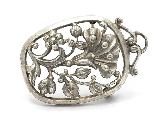 BROSCH, silver, 5,3 x 3,5 cm, svensktillverkad 1948.