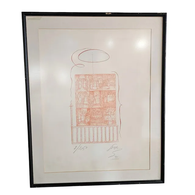 SIXTO MARCO MARCO. Sin título, grabado sobre papel firmado y numerado a lápiz, 8/250.