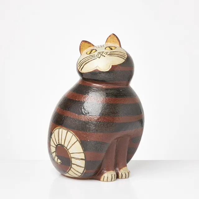 LISA LARSON. "Mia Maxi", Katt, figurin, glaserat stengods, Gustavsberg.