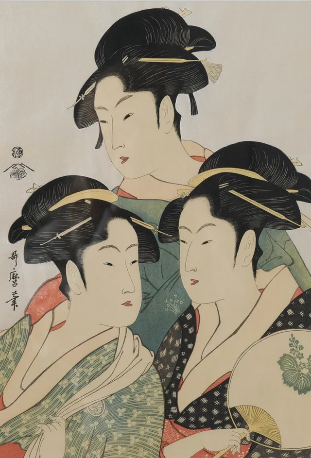 KITAGAWA UTAMARO. EFTER. Träsnitt, Japan.