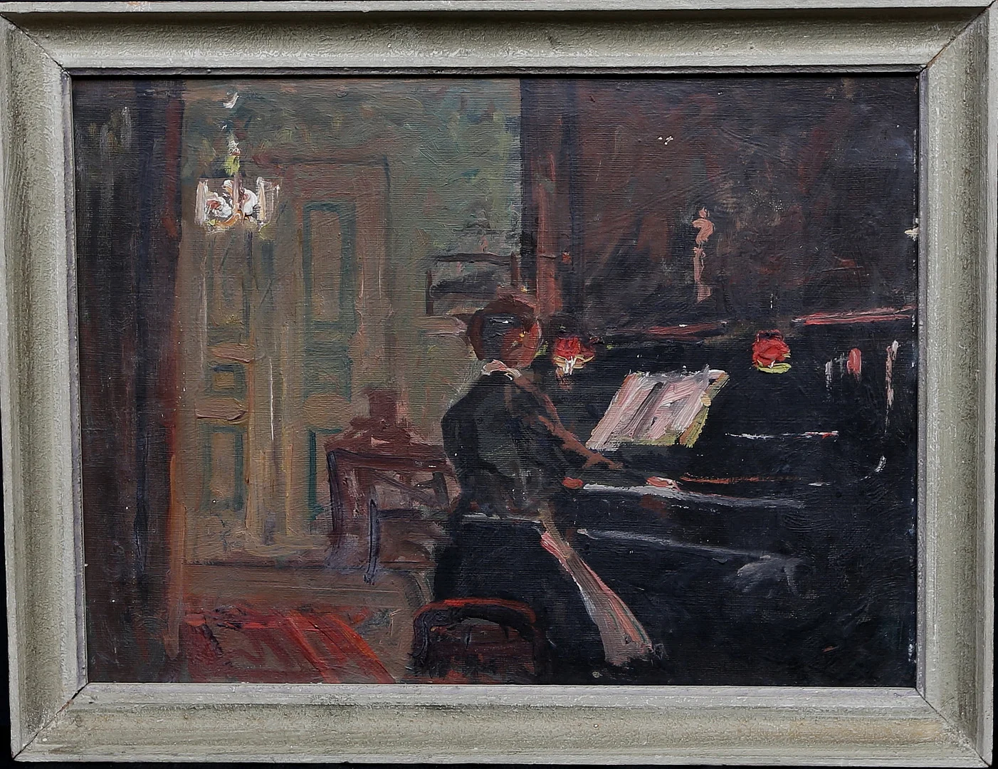 ERNST SMITH. TILLSKRIVEN. Olja på duk, uppklistrad på pannå, osignerad. — Paintings — Gomér & Andersson Linköping