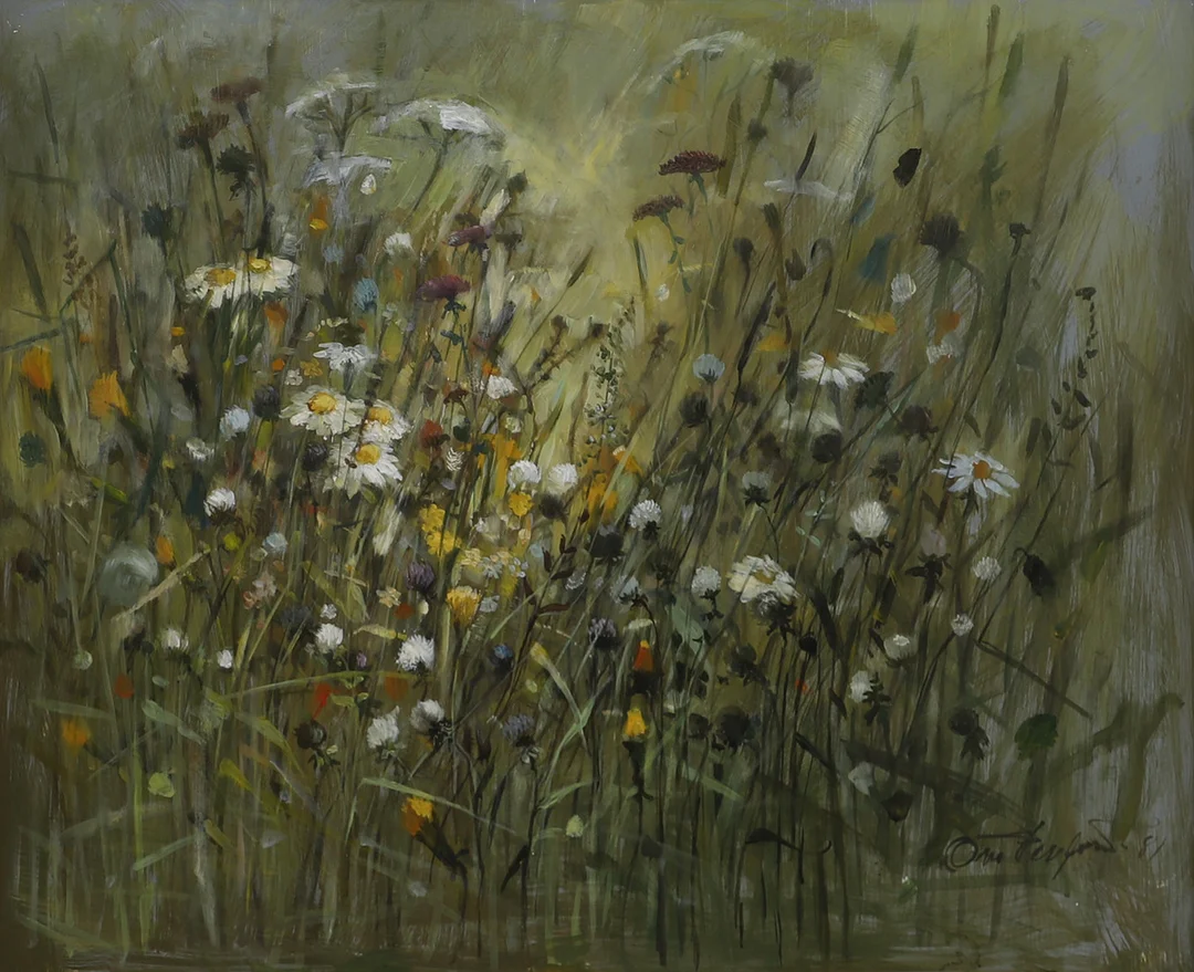 OVE PERSSON. Sommaräng, olja på pannå, signerad. — Paintings — Helsingborgs Auktionskammare