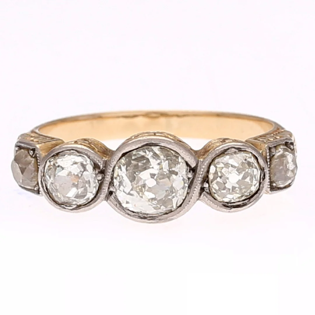 Five-diamonds ring, mid 20th Century. — Rings — Balclis