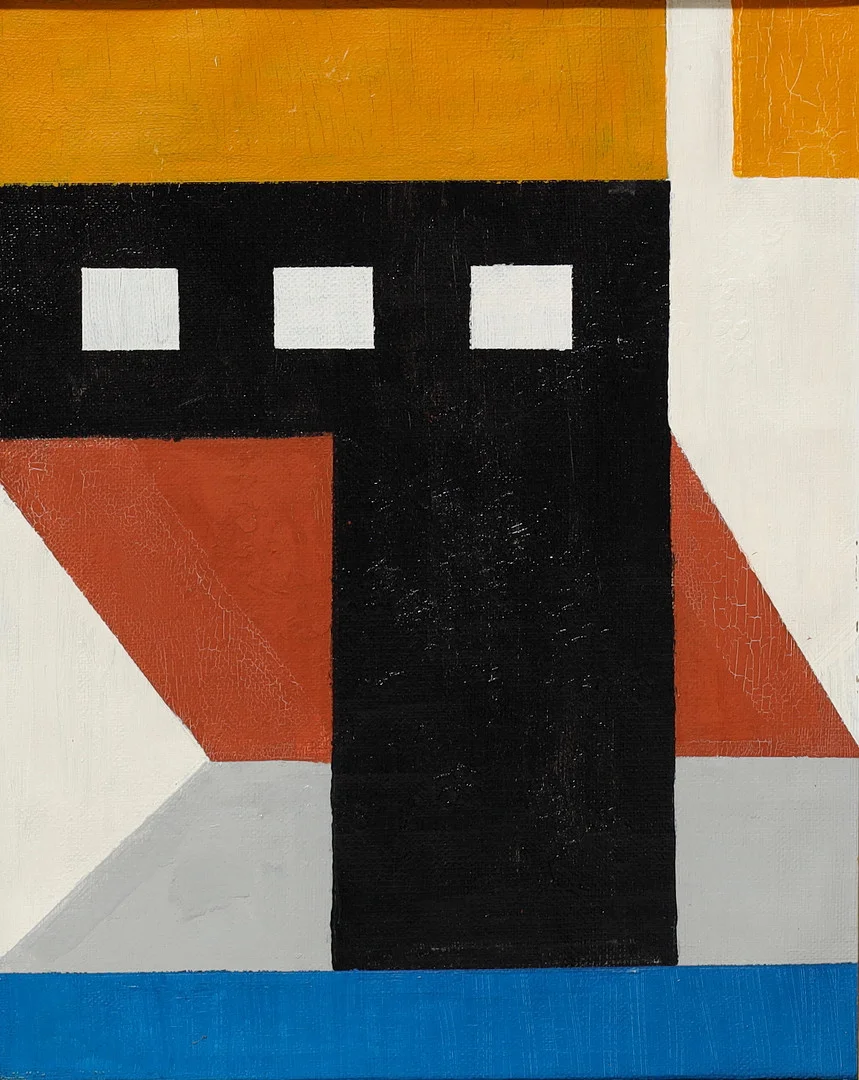 Kubistisk maleri, olie på lærred, usigneret, indrammet. — Paintings — Palsgaard Kunstauktioner