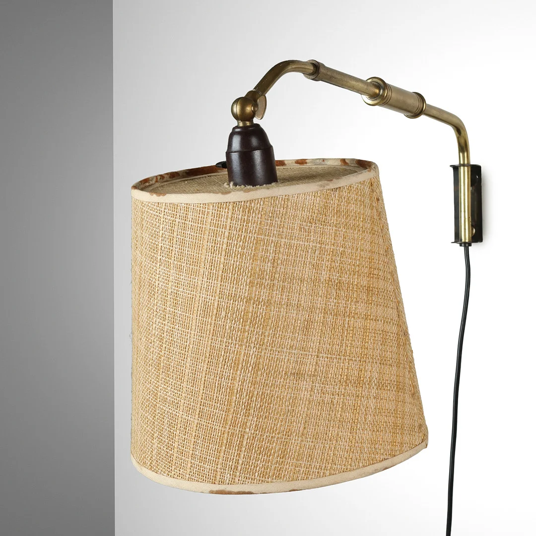 Fleksibel væglampe af messing 1940-50'erne. — Wall Lights — Palsgaard Kunstauktioner