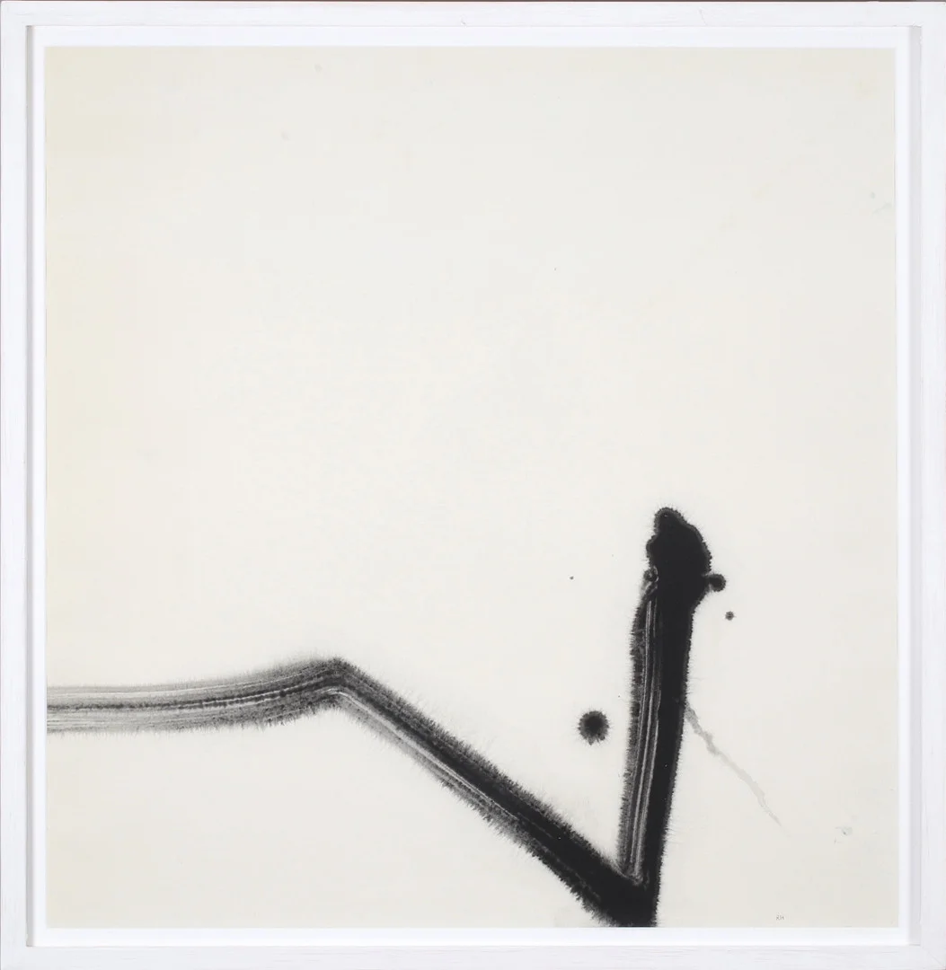 RUNE HAGBERG. Tecken, tempera på papper uppfodrad på pannå, monogramsignerad. — Paintings — Stadsauktion Sundsvall