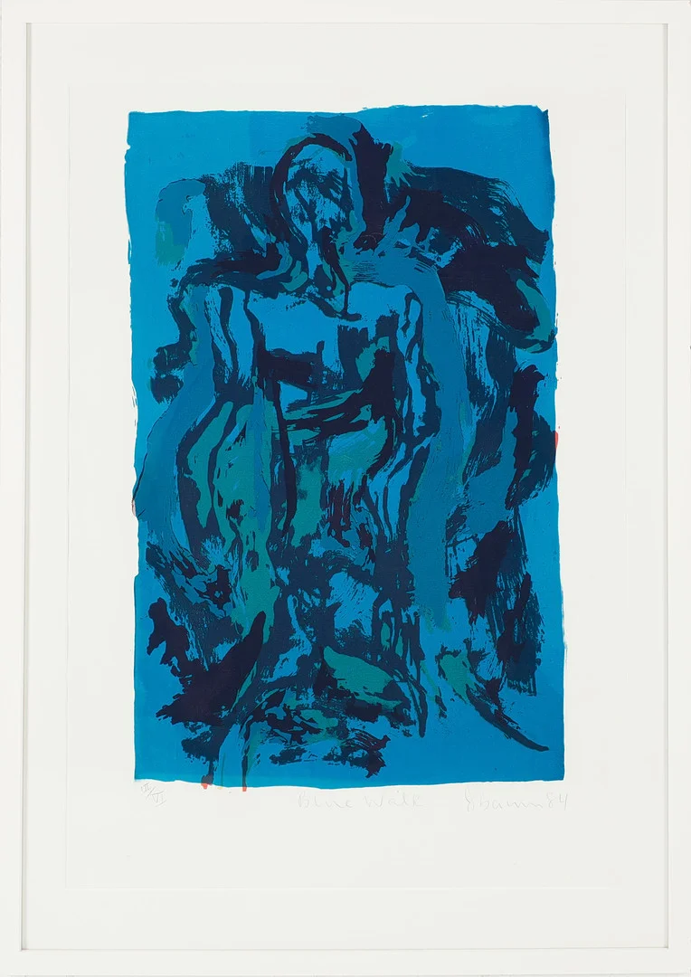 YNGVE BAUM. Abstrakt komposition, litografi, signerad, numrerad, daterad 84. — Engravings & Prints — Stockholms Auktionsverk Magasin 5