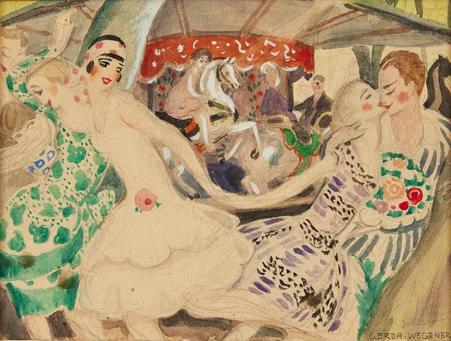 GERDA WEGENER. "Scen från Bakken".