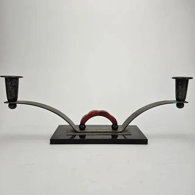 KANDELABER, för 2 ljus, 1930/40-tal.