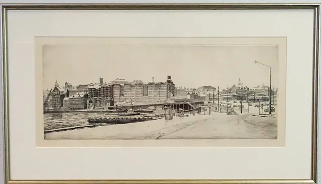 LENNART GLEMME. Etsning, Slussen, signerad samt daterad 1964, märkt Épreuve d'artiste.