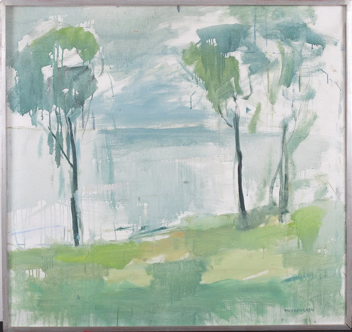 ROLF NORDENGREN. "Landskap", olja på duk, signerad. — Paintings — Stadsauktion Sundsvall