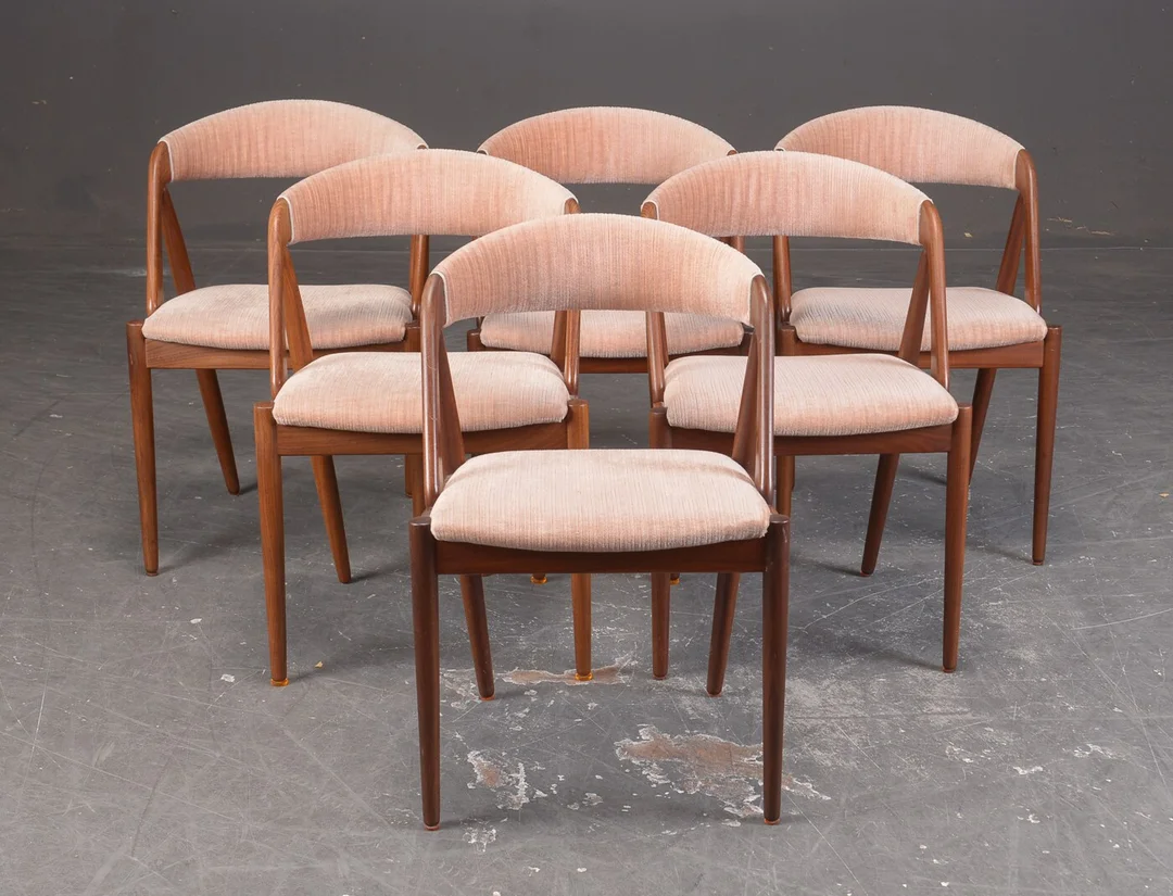Kai Kristiansen. Seks spuisebordsstole af teak, model 31 (6) — Furniture/Chairs — Lauritz