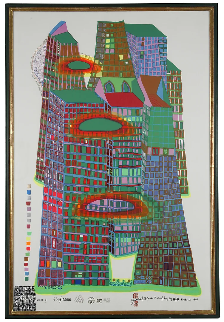 FRIEDENSREICH HUNDERTWASSER, 1928-2000. — Engravings & Prints — Crafoord Auktioner Lund