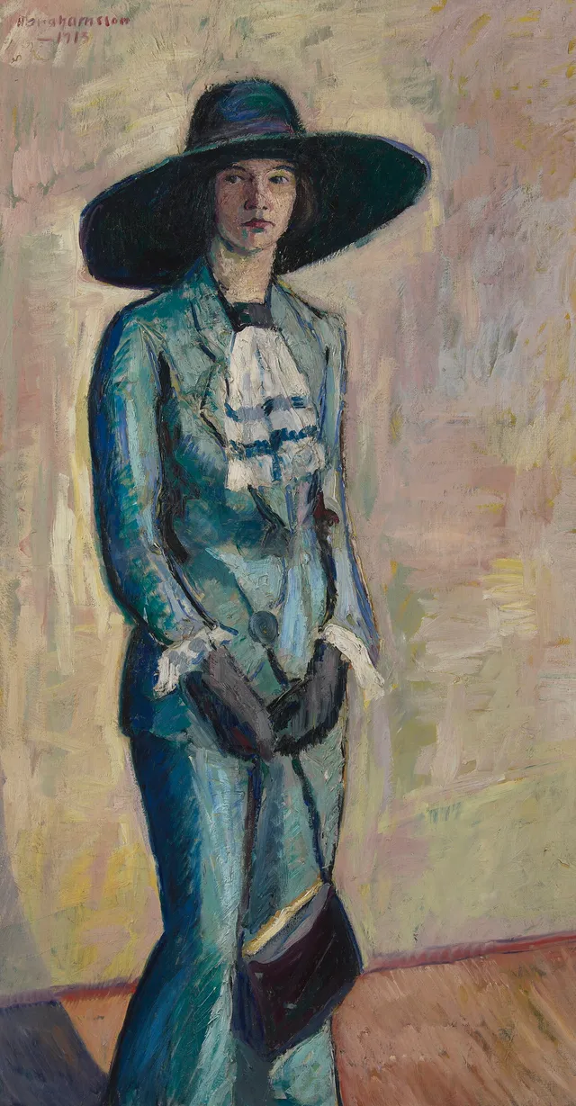 Abrahamsson, Ola — Kvinne med hatt, 1913