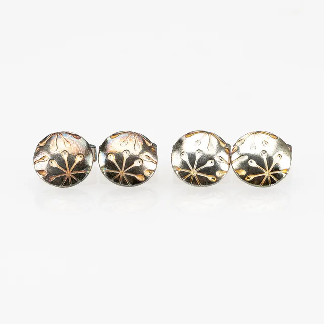 MANSCHETTKNAPPAR, 2 par, silver, Kalevala Koru, Kvinnokraft.