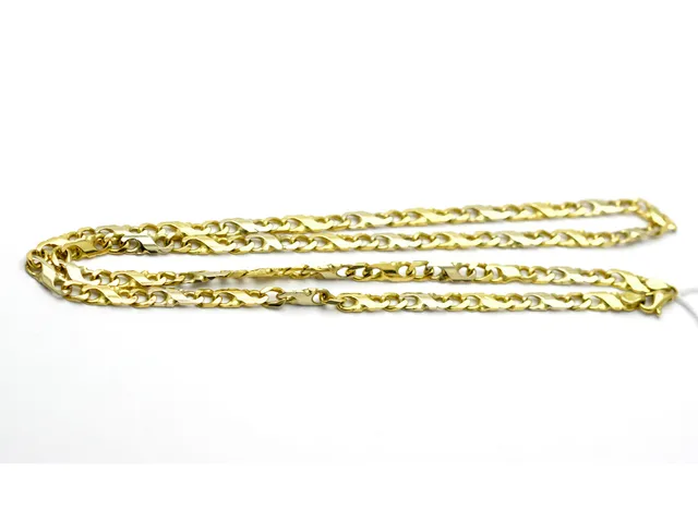 Halskedja tvåfärgad 18K 36,6g 59,5cm