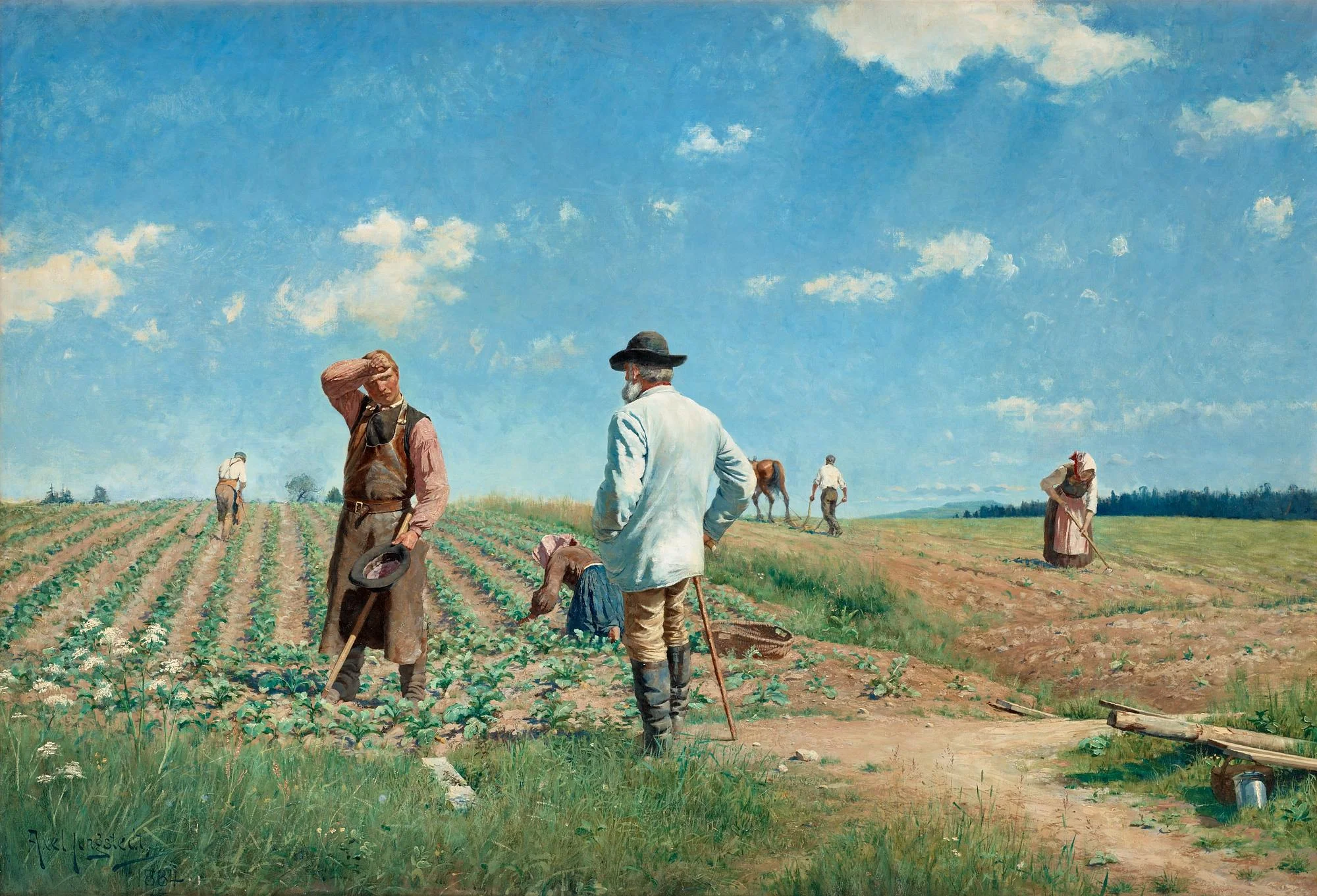 Axel Jungstedt, Arbete på fälten. — Bukowskis