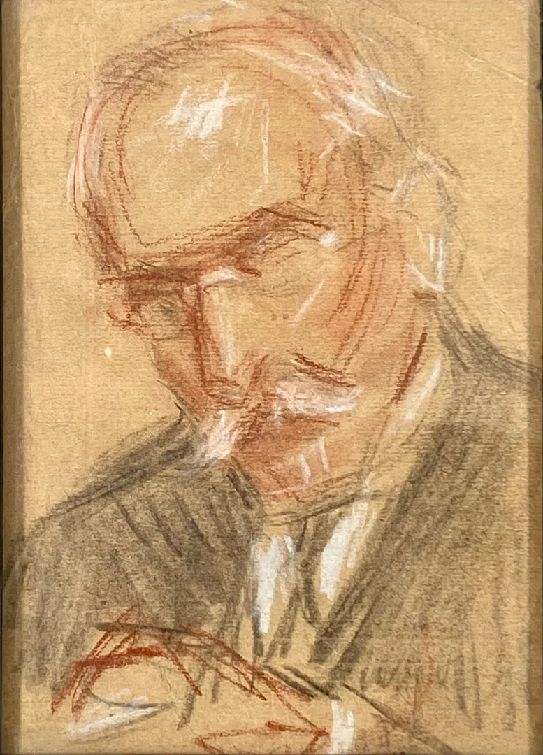 ESCUELA CATALANA. ANÓNIMO. RETRATO DE CABALLERO. SANGUINA Y CARBONCILLO SOBRE PAPEL. — Drawings — Barcelona Auctions