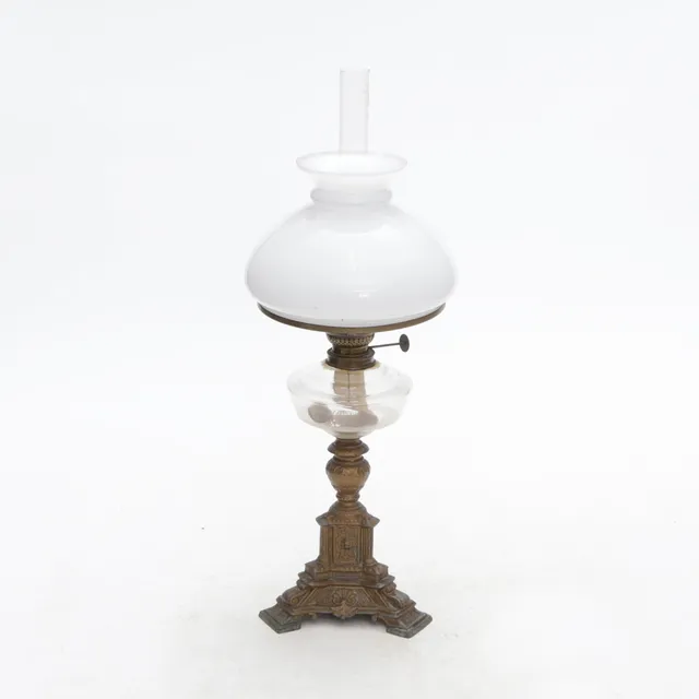 BORDSFOTOGENLAMPA, glas/metall.