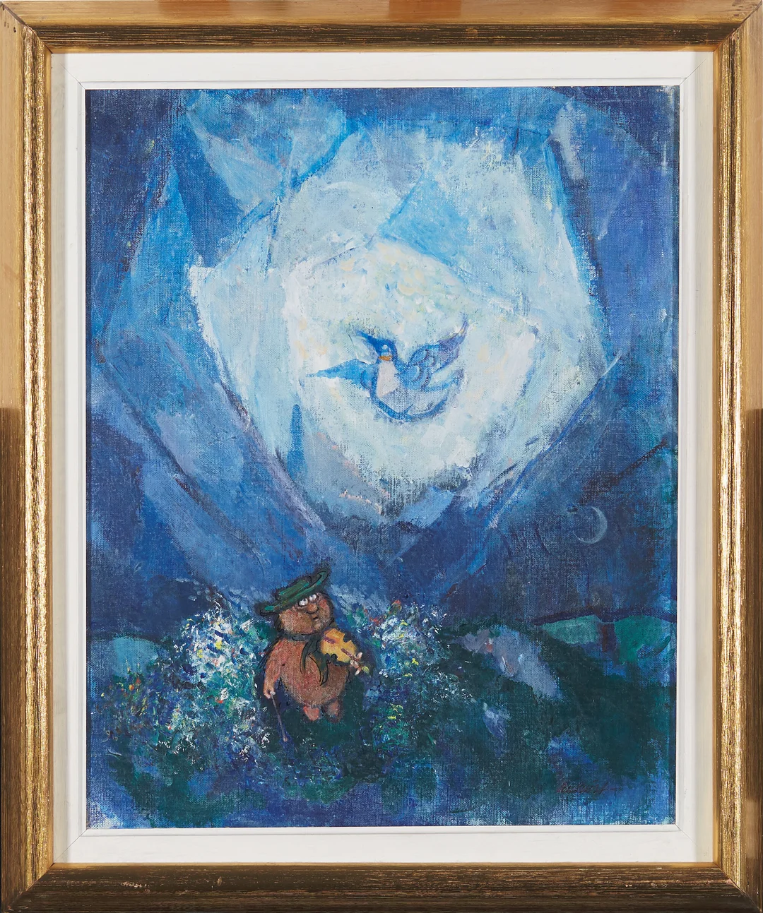 Aukrust, Kjell — "Tonen som ble til fugl" — Kunst/Maleri — Blomqvist