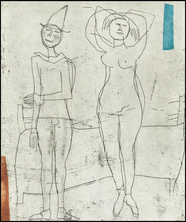 MARINO MARINI (1901-1980), ”Tout près de Marino" (1956), signerad MARINO, XI / XV, etsning.