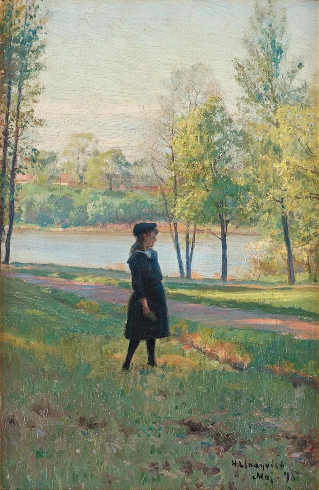 Herman Lindqvist, "Motiv från Djurgården".