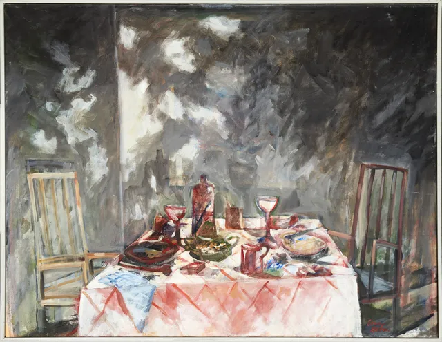 SVEN HOLM (född 1934): Interiör, signerad Sven Holm, olja på duk.