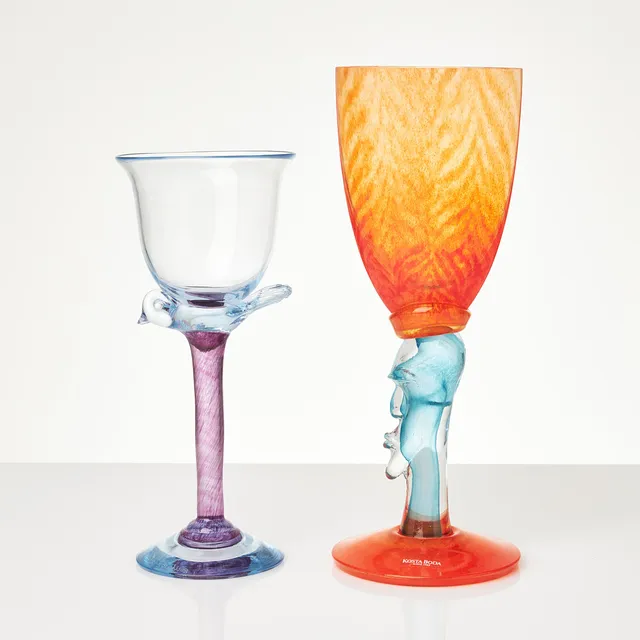 KJELL ENGMAN. Pokalglas, 2 st, Kosta Boda.