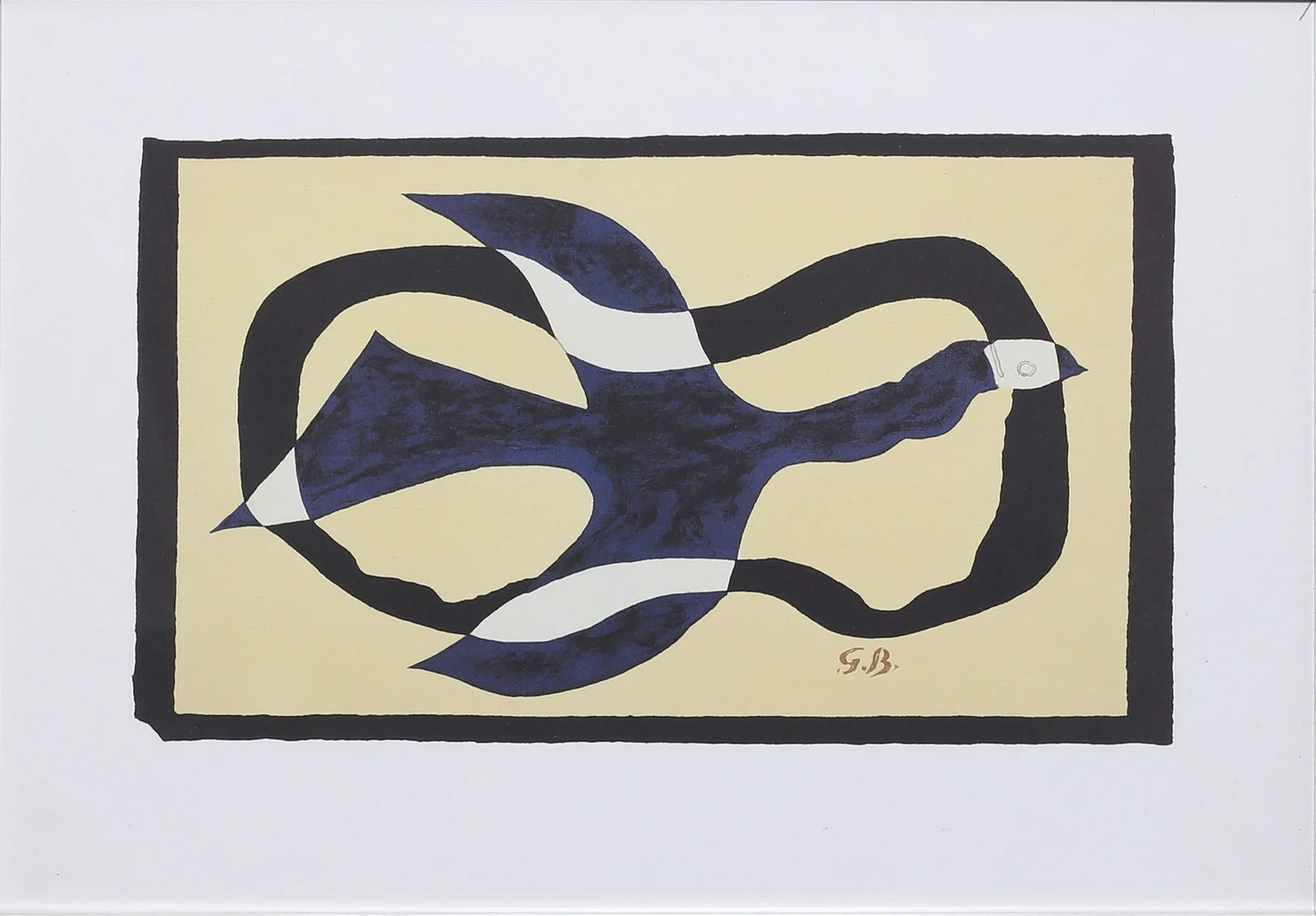 GEORGES BRAQUE. Fågel, foto offesettryck, signerad G B i trycket. — Engravings & Prints — Garpenhus Auktioner