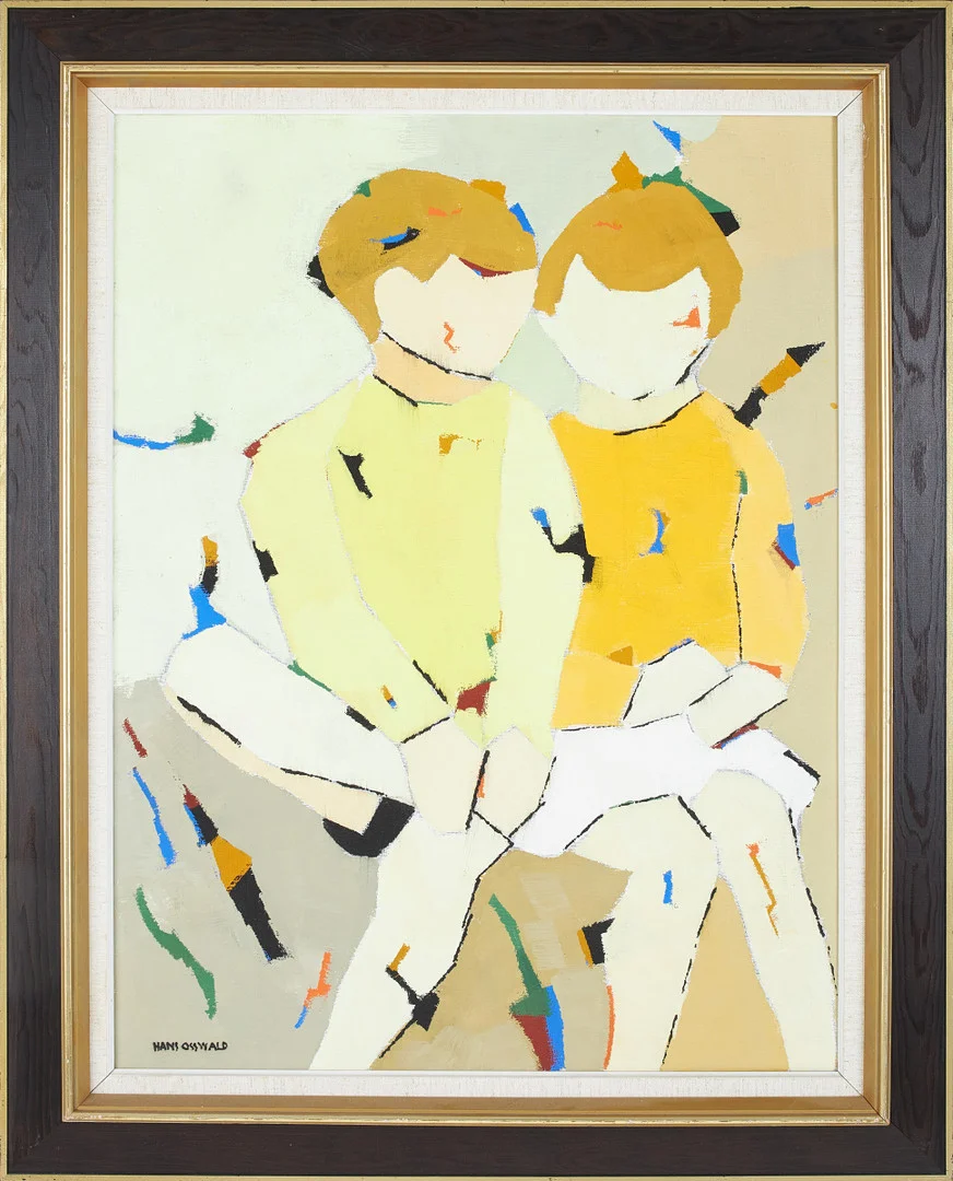 HANS OSSWALD. Olja på duk, figurmotiv, signerad. — Paintings — Stockholms Auktionsverk Sickla