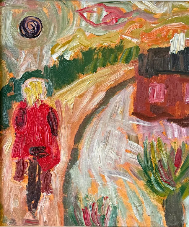 FRANS LARSSON. Olja på pannå.