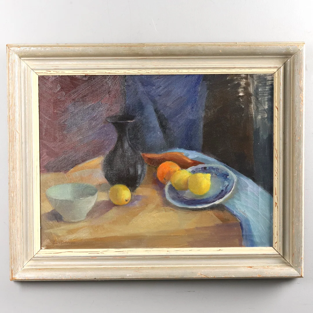 CARL DEELSBO. OLJA PÅ DUK, stilleben med frukter, signerad. — Paintings — Örebro Stadsauktioner